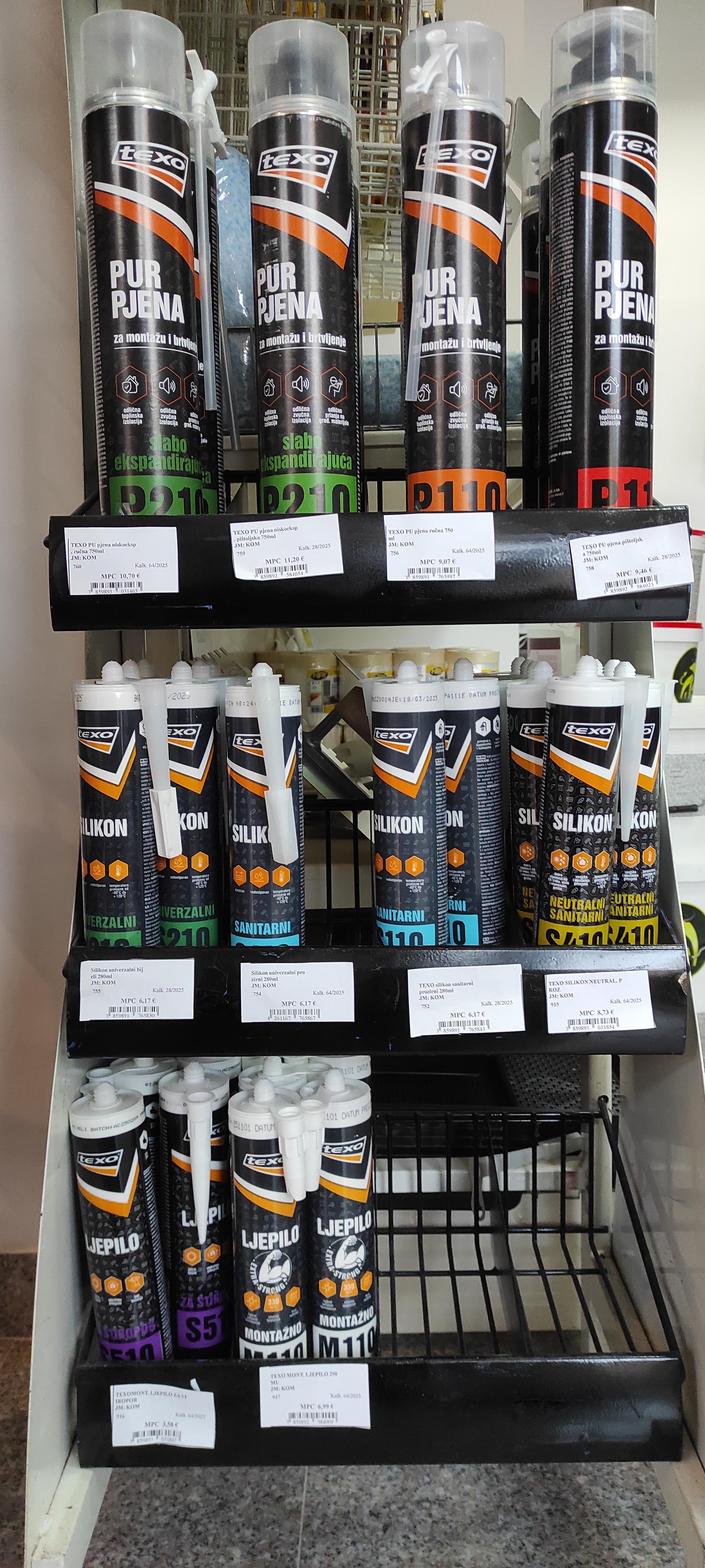 PU pjene, kitovi i ljepila